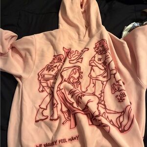 Trendy Pink Graphic Hoodie